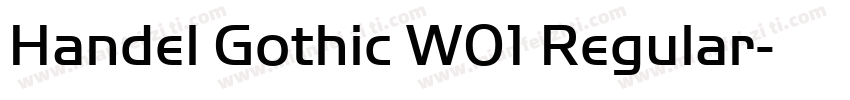 Handel Gothic W01 Regular字体转换